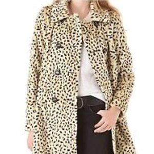 Free People Leopard Print Swing Coat 